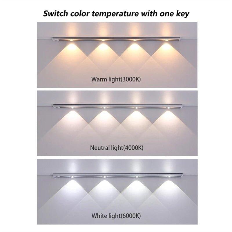 Lighteme LED wiederaufladbare kabellose selbstklebende Induktionsschrankleuchte