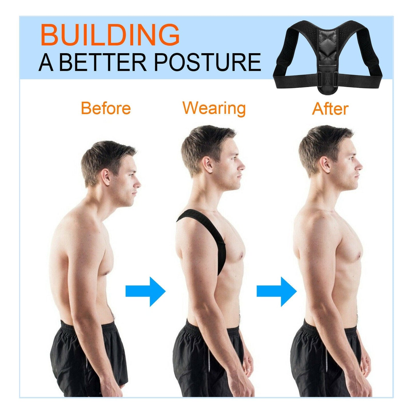 Correcteur de posture Lighteme - Ceinture cervicale et dorsale