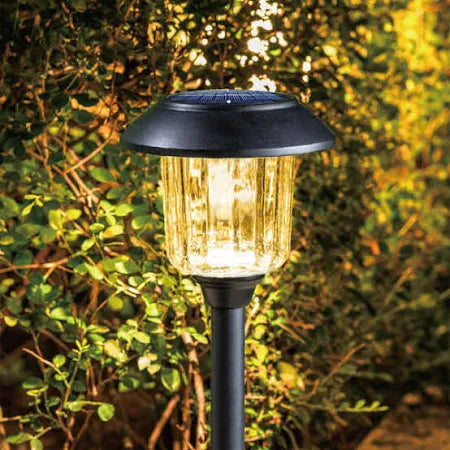 Lighteme Solar LED Pathway Lights, Stainless Steel 12 Lumens (6 Pack)