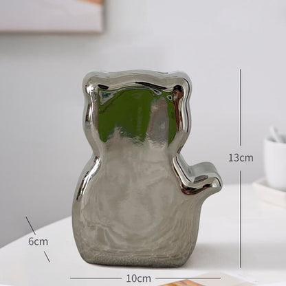 Lighteme Keramikvase mit süßer Katzenrückansicht