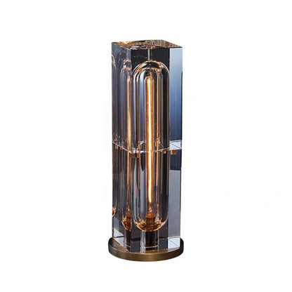 Lampe de table carrée en cristal Lighteme