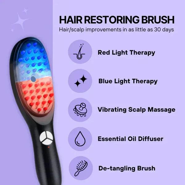 Lighteme Elektrischer Haarmassagekamm mit Spray – Verbessert die Gesundheit und den Glanz Ihres Haares 