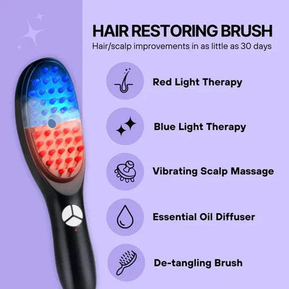 Lighteme Elektrischer Haarmassagekamm mit Spray – Verbessert die Gesundheit und den Glanz Ihres Haares 