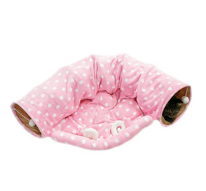 Lighteme Weicher Katzentunnel mit Bettmatte (2 Farben)