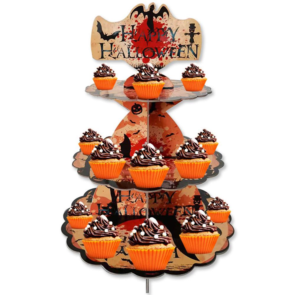 Présentoir à cupcakes Lighteme sur le thème d'Halloween
