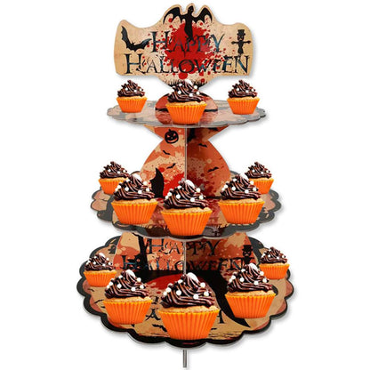 Présentoir à cupcakes Lighteme sur le thème d'Halloween