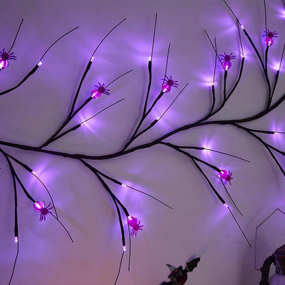 Guirlande lumineuse Halloween en forme d'araignée violette Lighteme
