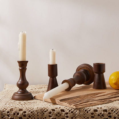 Lighteme Vintage Kerzenhalter aus Holz