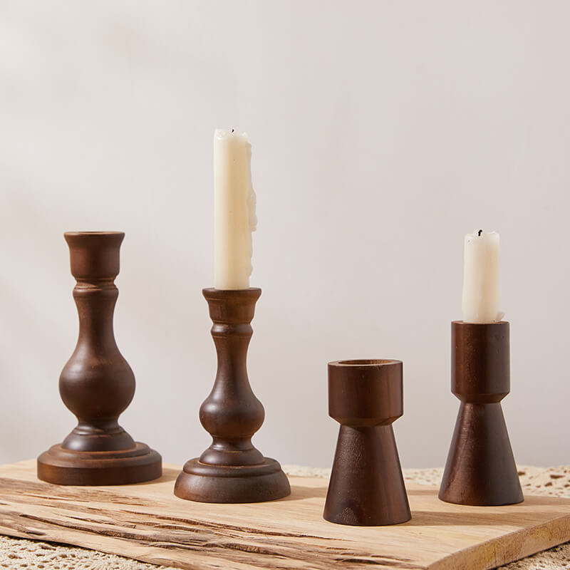Lighteme Vintage Kerzenhalter aus Holz