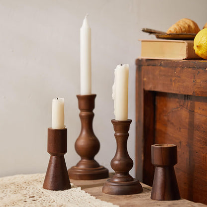 Lighteme Vintage Kerzenhalter aus Holz