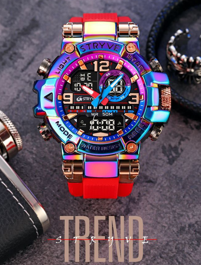 STRYVE Colorful Functional Waterproof Tactical Watch