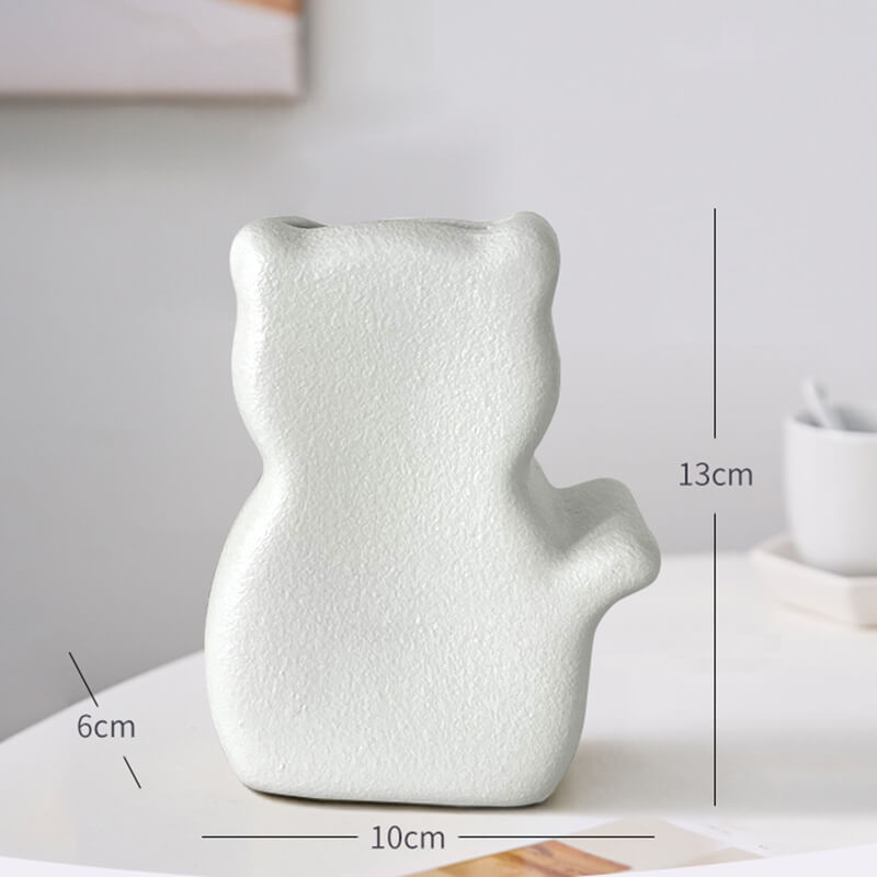 Lighteme Keramikvase mit süßer Katzenrückansicht