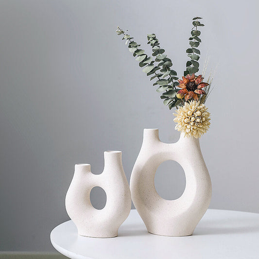 Vase créatif en céramique blanche Lighteme pour la décoration intérieure