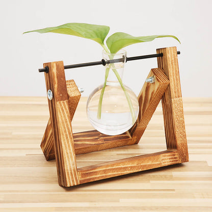 Vase hydroponique à cadre en bois Lighteme