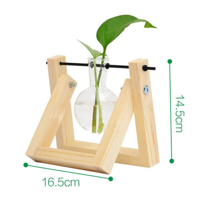 Vase hydroponique à cadre en bois Lighteme