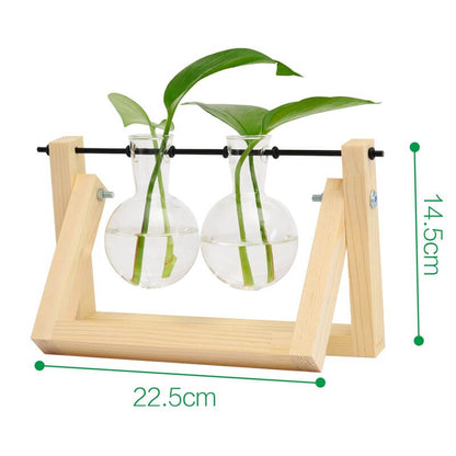 Vase hydroponique à cadre en bois Lighteme