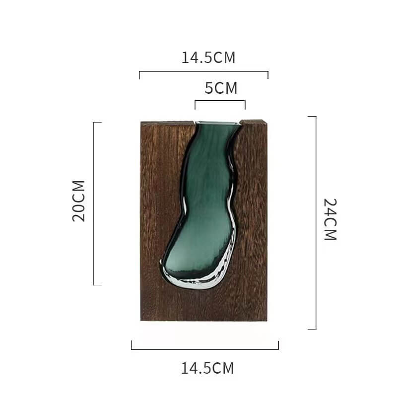 Lighteme Wooden Holder Glass Vase