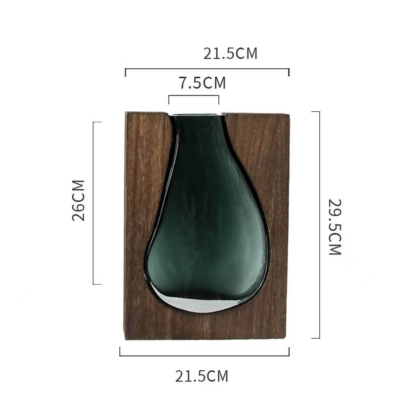 Lighteme Wooden Holder Glass Vase