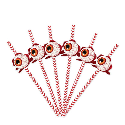 Lot de 24 pailles en papier Halloween Horror Lighteme