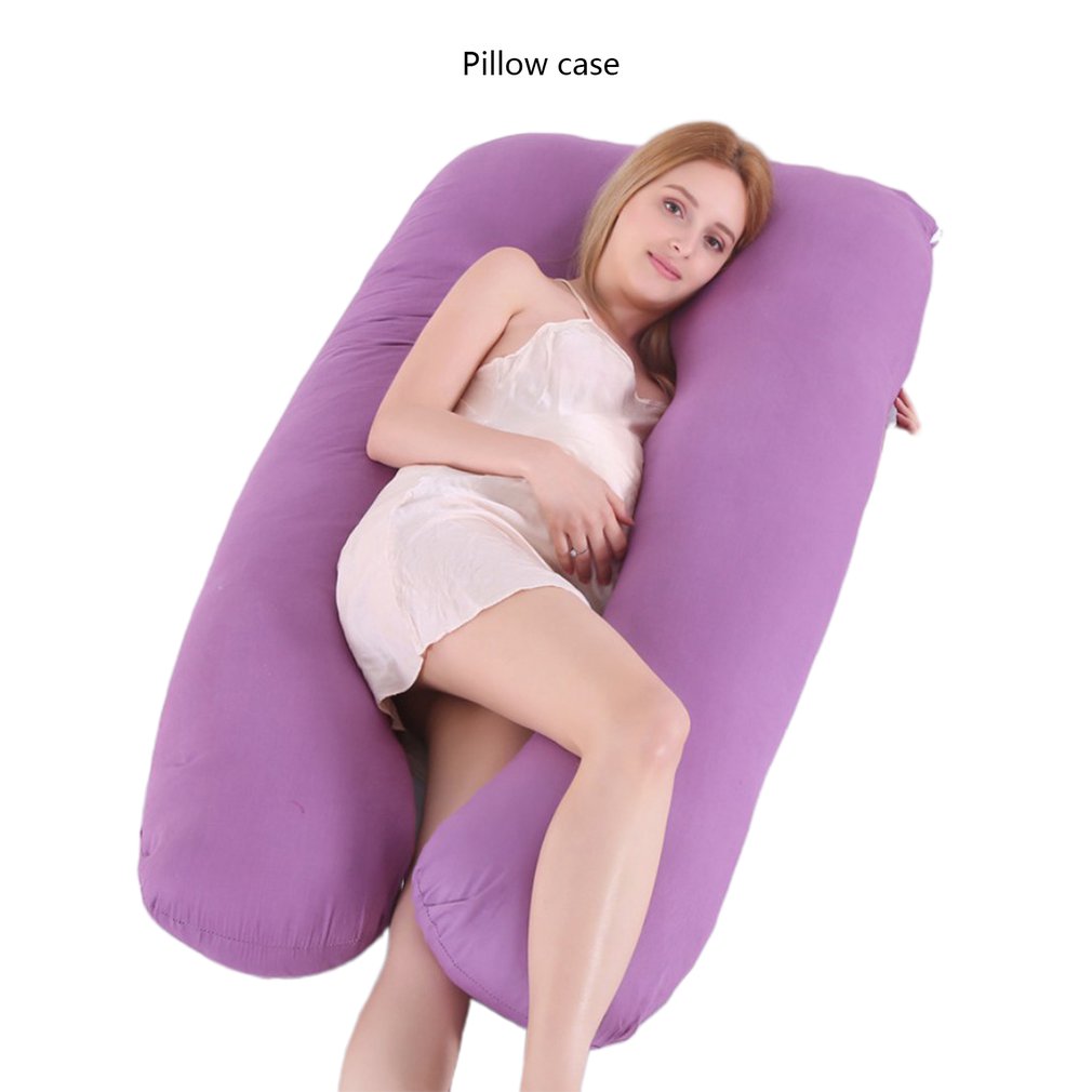 Lighteme All Night Sleep Pregnancy U Pillow with Pillowcase