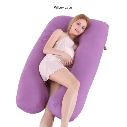 Lighteme All Night Sleep Pregnancy U Pillow with Pillowcase