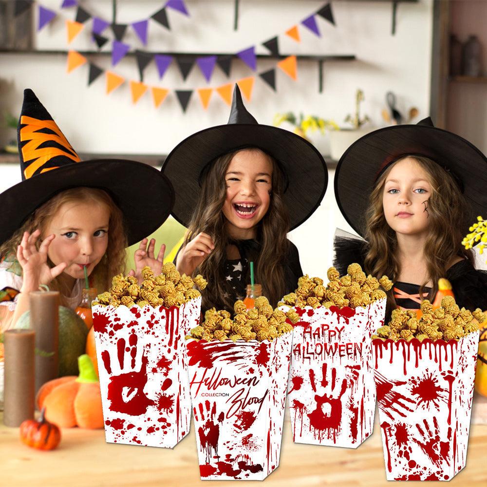 Lot de 4 boîtes à pop-corn Halloween Lighteme