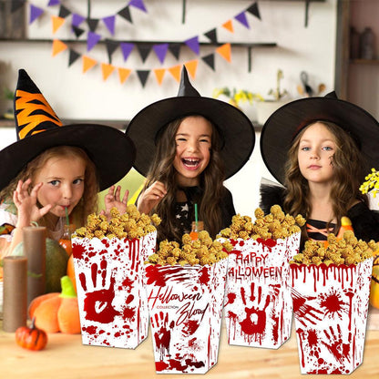 Lot de 4 boîtes à pop-corn Halloween Lighteme