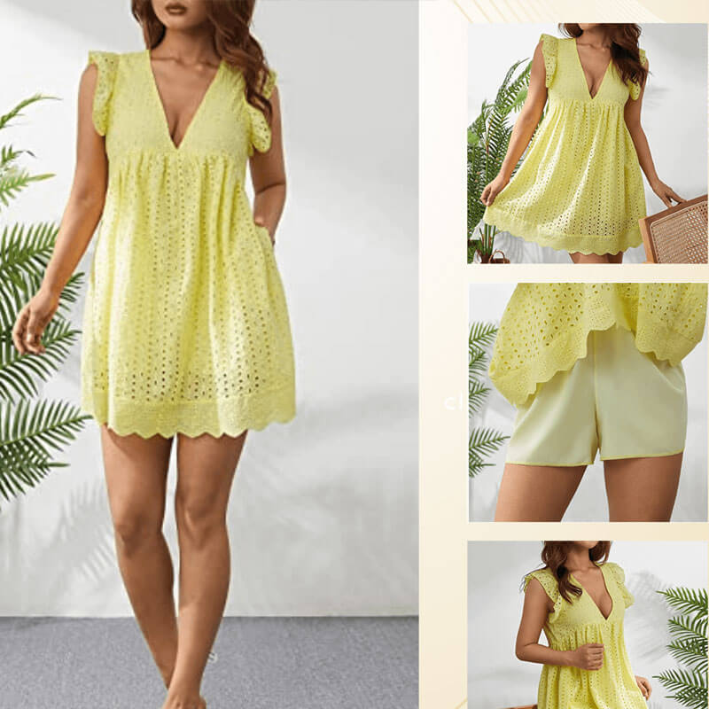 Lighteme Stramplerkleid mit Shorts