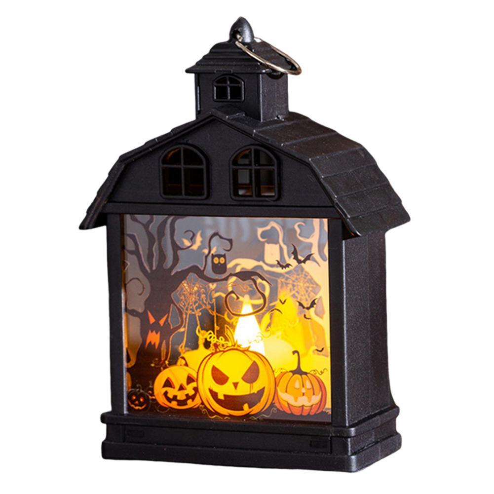 Lanterne d'Halloween vintage Lighteme avec bougie sans flamme - Lot de 4
