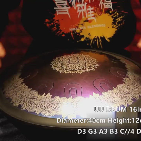 Lighteme 14/16/18 In 9/10/11 X 2 Notes Flower Titanium Alloy Steel UU Tongue Drums in 432 440 Hz - C Minor, D Minor, D Major, E Major