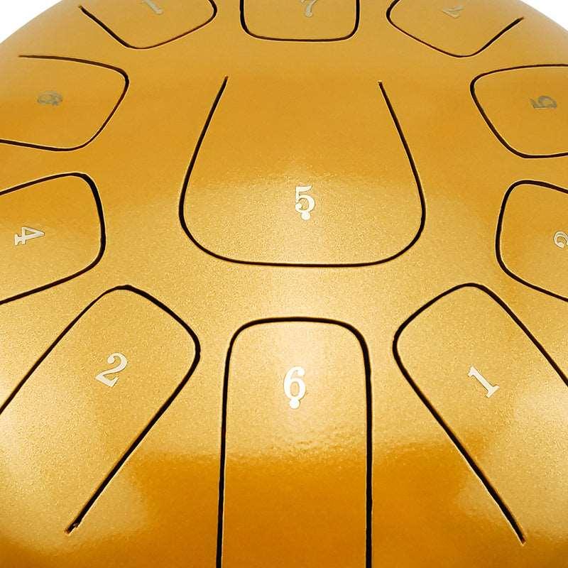 Lighteme Steel Tongue Drum | 10 Inch 11 Notes Tank Drum for Yoga & Meditation with gift set | Personalized Lettering