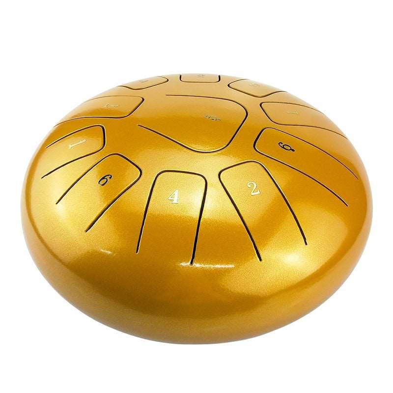 Lighteme Steel Tongue Drum | 10 Inch 11 Notes Tank Drum for Yoga & Meditation with gift set | Personalized Lettering