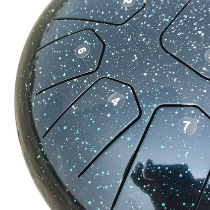 Lighteme Steel Tongue Drum | Starry Sky Series Tank Drum for Yoga & Meditation with gift set | Black multiple sizes