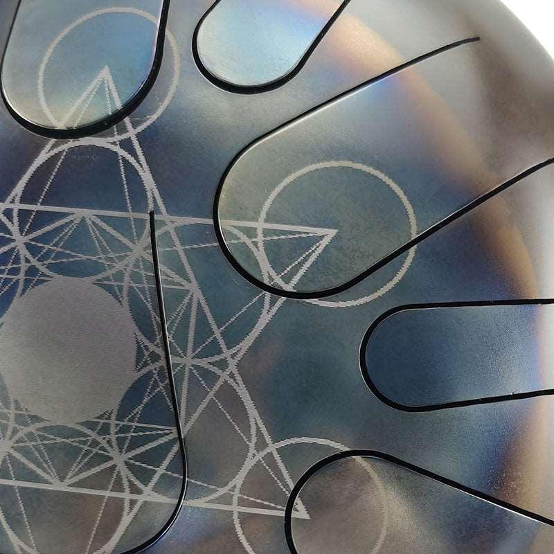 AS TEMAN Steel Tongue Drum | Constellation Series Tanktrommel für Yoga & Meditation mit Geschenkset | 12 Zoll 15 Töne mehrere Muster
