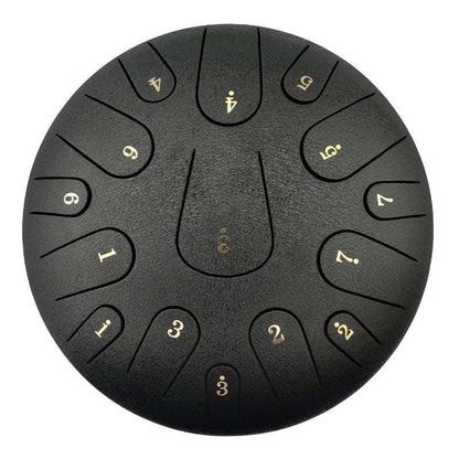 AS TEMAN Steel Tongue Drum | 12 Zoll 15 Töne Tanktrommel für Yoga & Meditation mit Geschenkset | Personalisierte Beschriftung