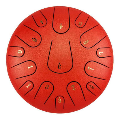 AS TEMAN Steel Tongue Drum | 12 Zoll 15 Töne Tanktrommel für Yoga & Meditation mit Geschenkset | Personalisierte Beschriftung