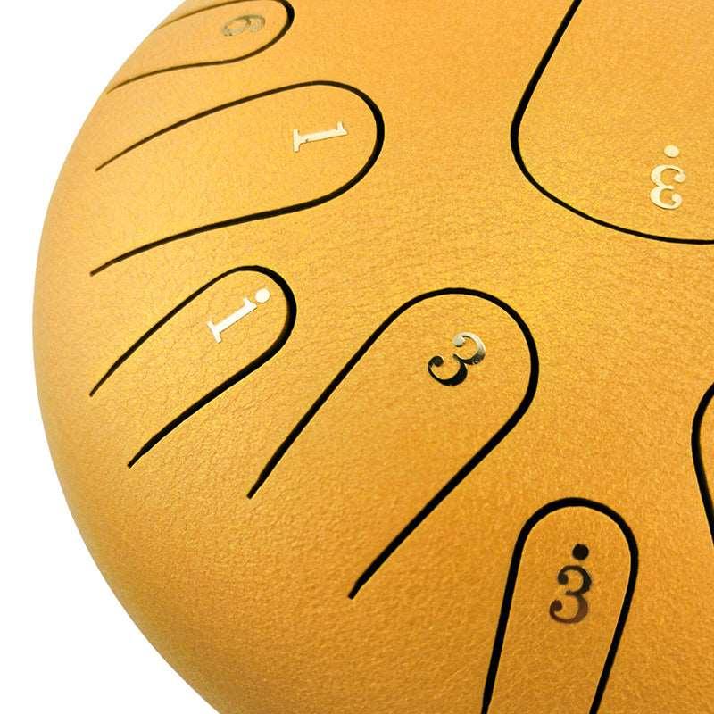 AS TEMAN Steel Tongue Drum | 12 Zoll 15 Töne Tanktrommel für Yoga & Meditation mit Geschenkset | Personalisierte Beschriftung
