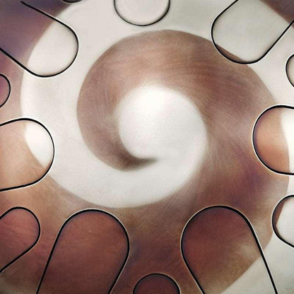AS TEMAN Steel Tongue Drum | Comet Universe Series Tanktrommel für Yoga & Meditation mit Geschenkset | 14 Zoll 14 Töne Braun