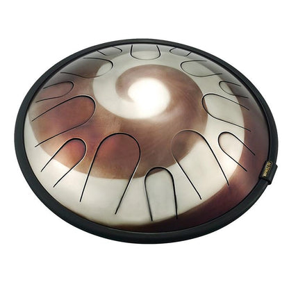 AS TEMAN Steel Tongue Drum | Comet Universe Series Tanktrommel für Yoga & Meditation mit Geschenkset | 14 Zoll 14 Töne Braun