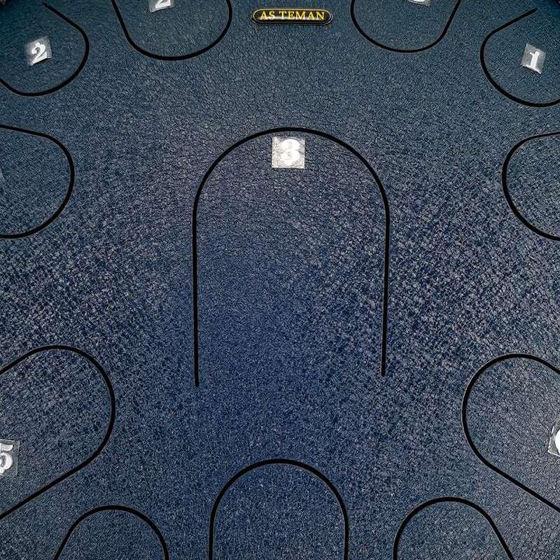 AS TEMAN Steel Tongue Drum | 14 Zoll 15 Töne Tanktrommel für Yoga & Meditation mit Geschenkset | Personalisierte Beschriftung
