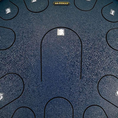 AS TEMAN Steel Tongue Drum | 14 Zoll 15 Töne Tanktrommel für Yoga & Meditation mit Geschenkset | Personalisierte Beschriftung