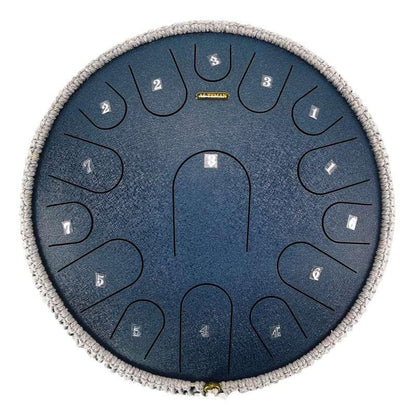 AS TEMAN Steel Tongue Drum | 14 Zoll 15 Töne Tanktrommel für Yoga & Meditation mit Geschenkset | Personalisierte Beschriftung