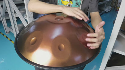AS TEMAN Handpan Pure Brown 9 Notes D Minor Scale Hangdrum with gift set