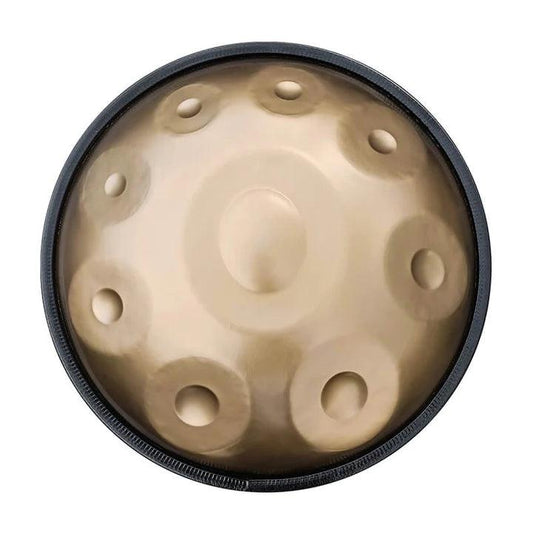 Lighteme STL Handpan Drum Mini 18 Inches Pure Golden 9 Notes G minor Hangdrum