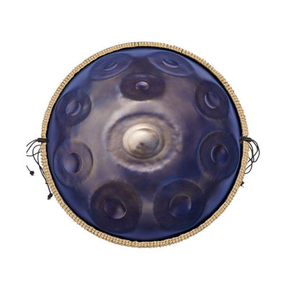 Lighteme Acier nitruré Handpan Drum The Galaxy 20 Pouces 10 Notes Ré Mineur Kurd Scale Hangdrum