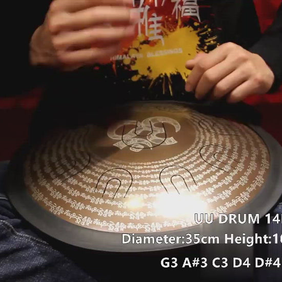 Lighteme 14/16/18 In 9/10/11 X 2 Notes Rattan Titanium Alloy Steel UU Tongue Drums in 432 440 Hz - C/D Minor, D/E Major, Celtic, Aeolian, Arab/Chinese/Japanese Mode