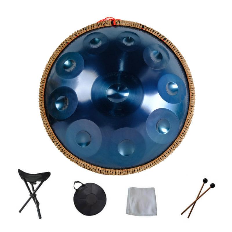 Lighteme Pressage à La Machine 22 Pouces 10 Notes Ré Mineur Acier Inoxydable Handpan Drum