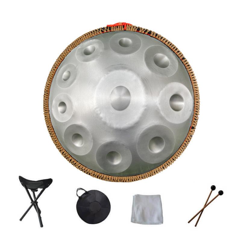 Lighteme Pressage à La Machine 22 Pouces 10 Notes Ré Mineur Acier Inoxydable Handpan Drum