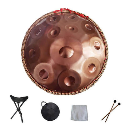 Lighteme 22 Zoll 12 Noten Kurd d-Moll (F-Dur) Edelstahl Handpan Drums mit Seil