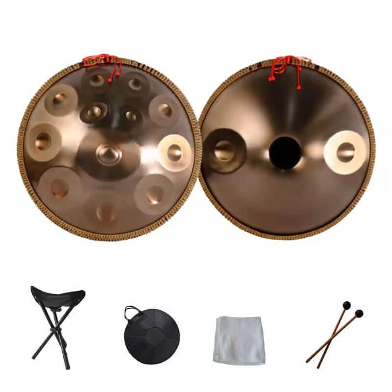 22 Zoll 14(12+2) Noten Kurd D-Moll (F-Dur) Edelstahl Handpan Drums mit Seil